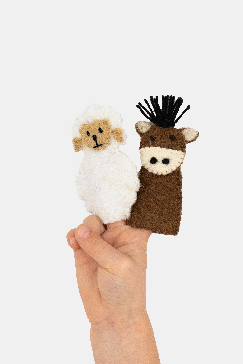 Sheep & Donkey Finger Puppet Set