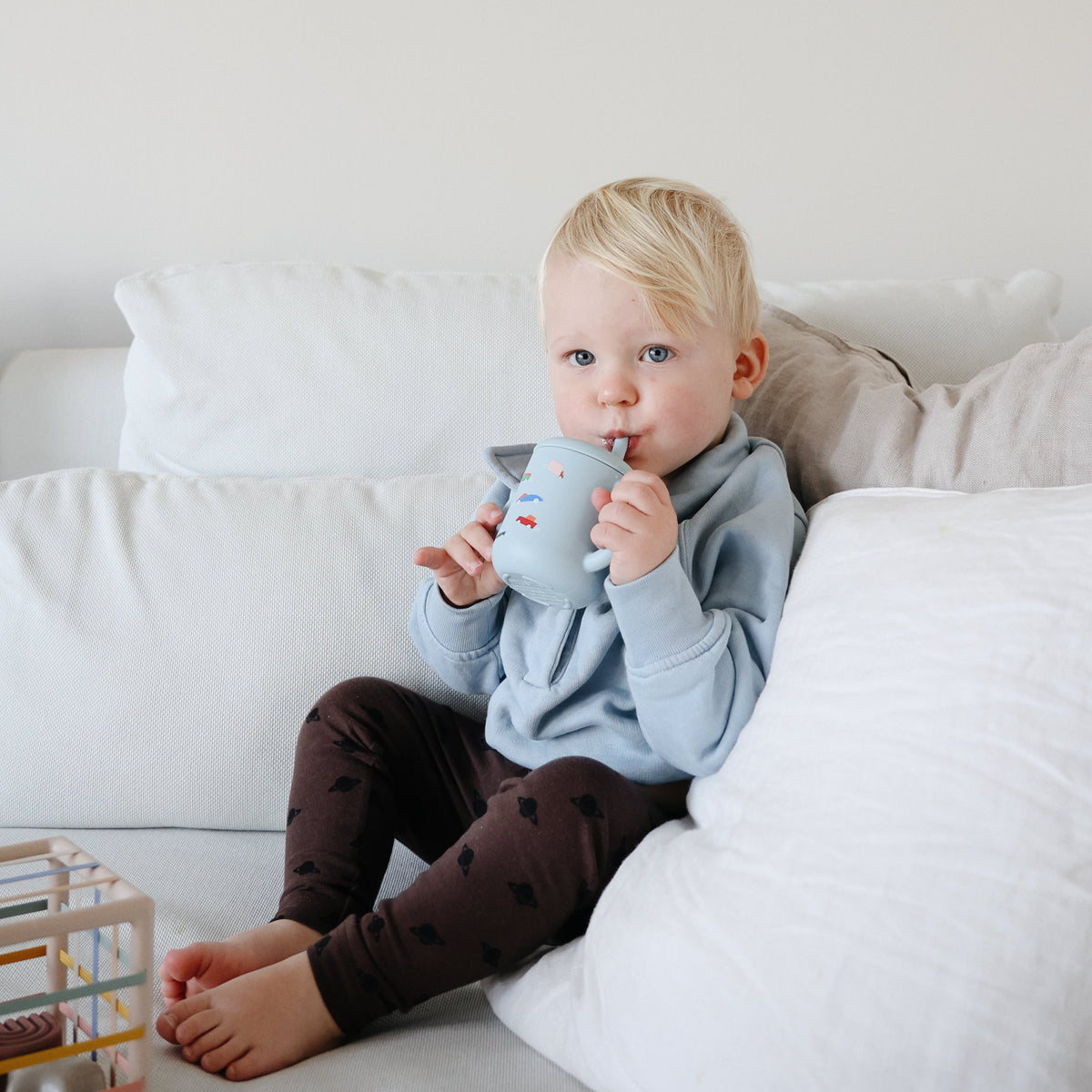 Silicone Training Cup + Straw