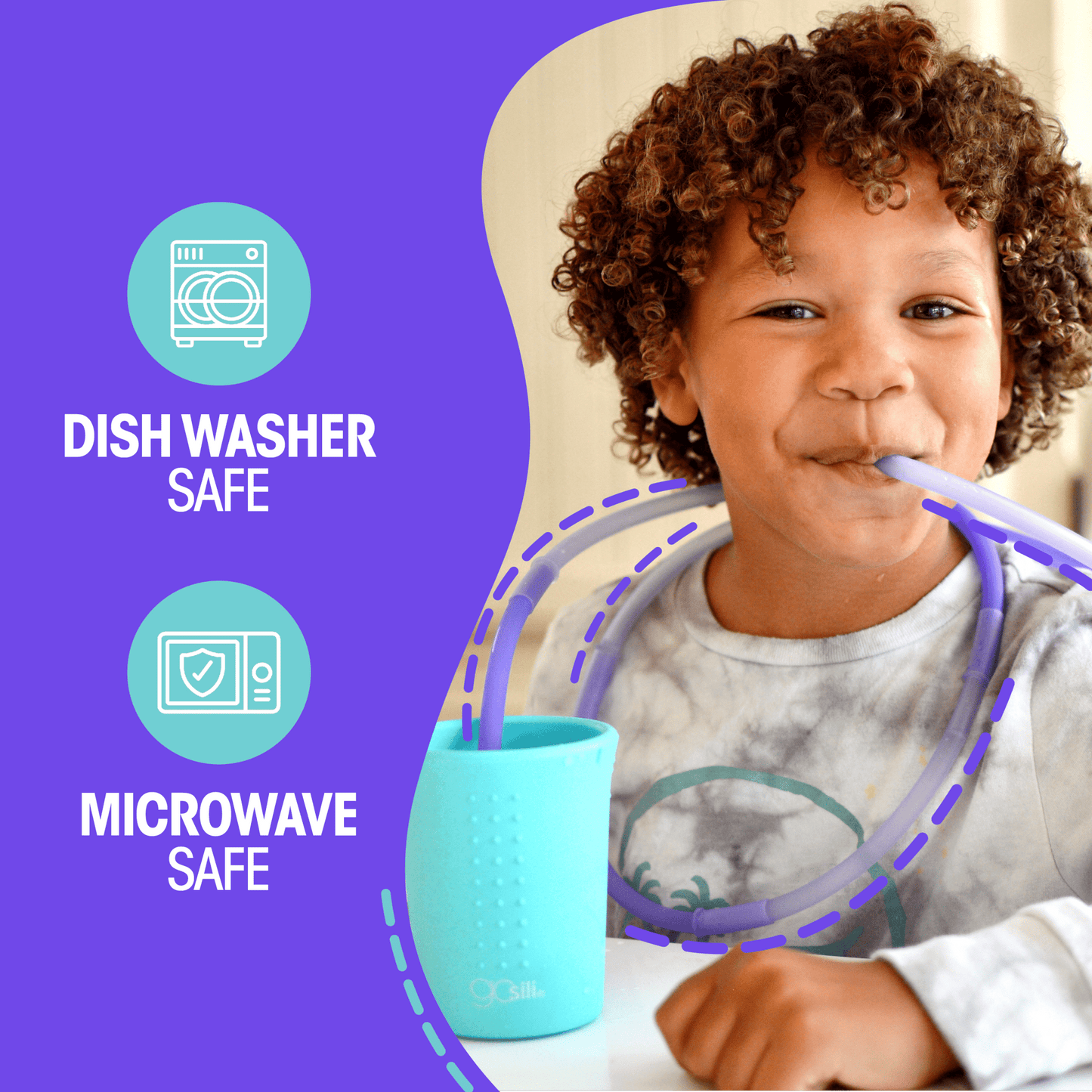 SiliStraw Connectable Silicone Straw