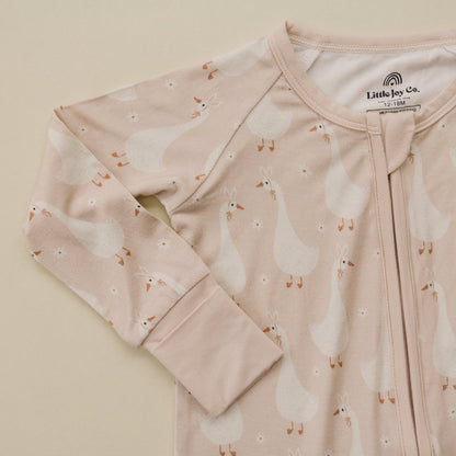 Silly Goose on the Loose Bamboo Zippy Romper
