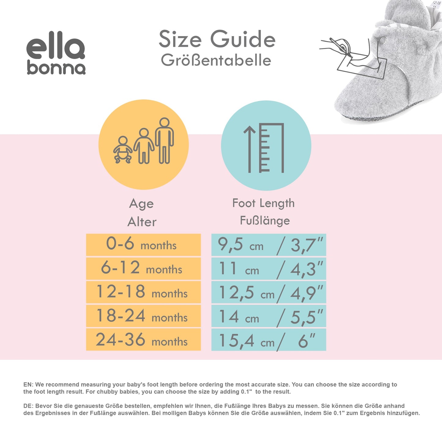 Anti-Slip Sole, Fleece Baby Booties, Newborn Home Booties, Sweat Proof Organic Cotton Lining, Beige