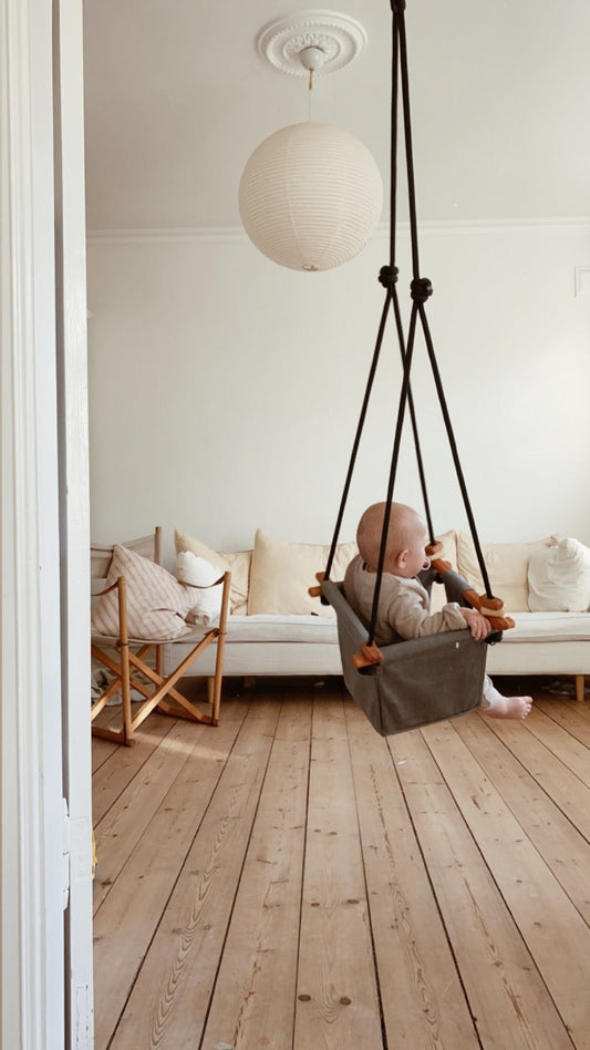 Indoor and Outdoor Baby Toddler Swing, Classic Taupe