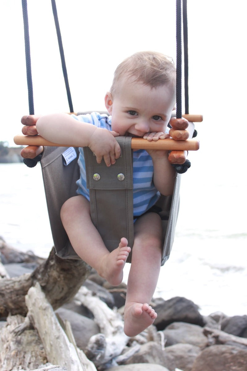 Indoor and Outdoor Baby Toddler Swing, Classic Taupe