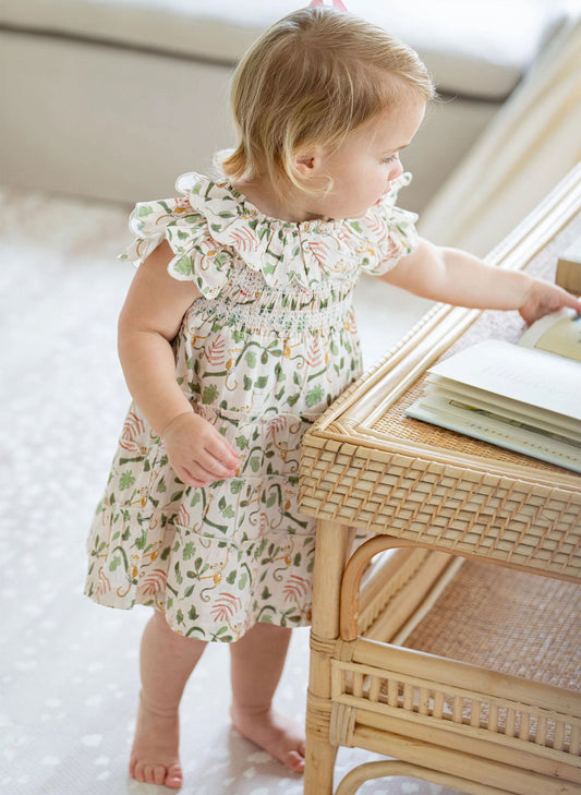 The Mimi Dress - Palm Beach Happy Monkey Print