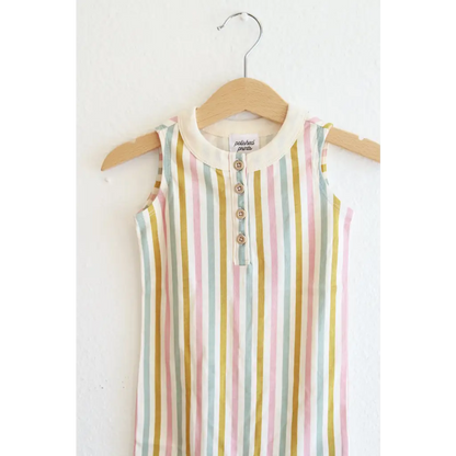 Adorable Super Soft Organic Cotton Henley Romper for Babies