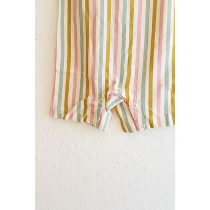 Adorable Super Soft Organic Cotton Henley Romper for Babies