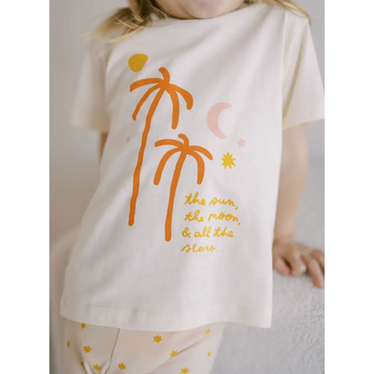 Sun, Moon Stars Organic Cotton Kids T-Shirt