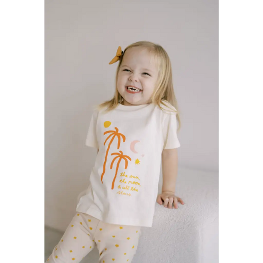 Sun, Moon Stars Organic Cotton Kids T-Shirt