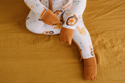 Farm Animal Bamboo Zipper Romper