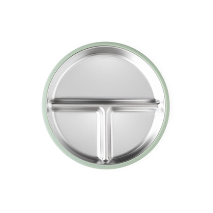 Stainless Steel Plate Set of 2 (Mocha Mousse & Sage Green)