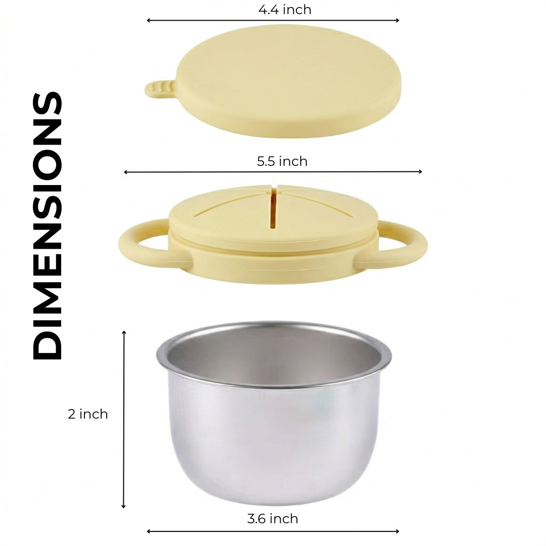 Stainless Steel Snack Cup Set of 2 (Butter Yellow & Baby Blue)