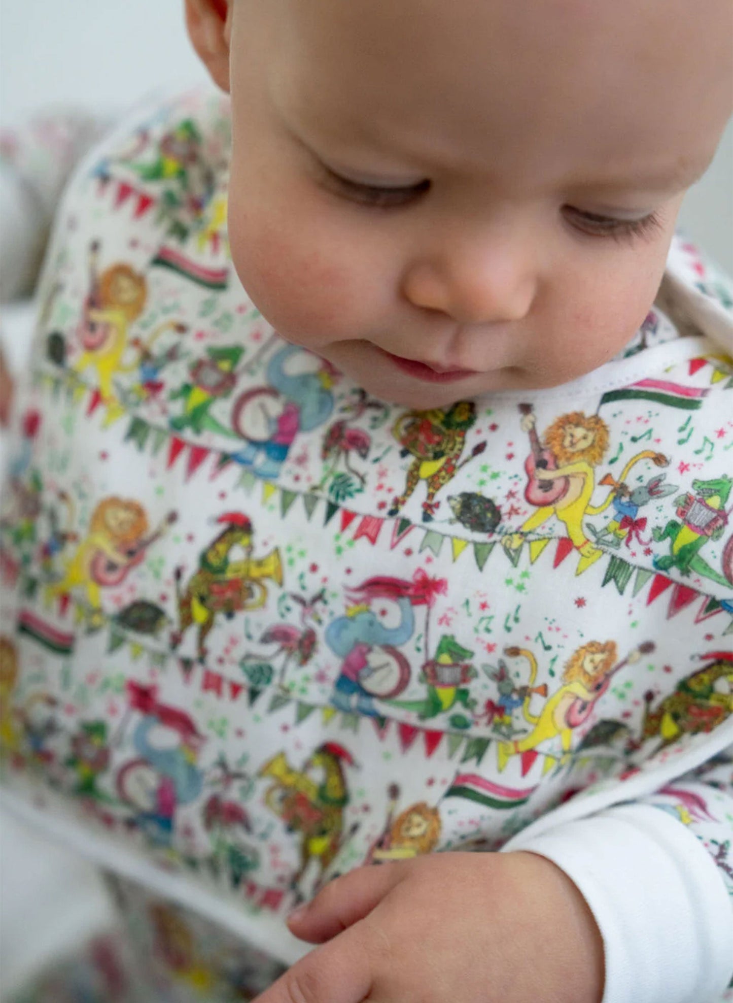 Musical Jubilee Bib in White