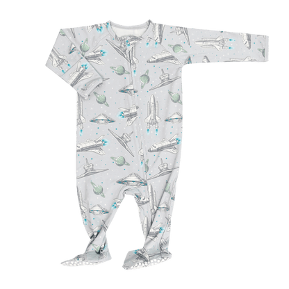 Up and Away Zipper Footie