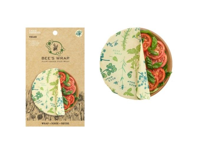 Bee's Wrap Assorted 3-Pack, Vegan Herb Garden