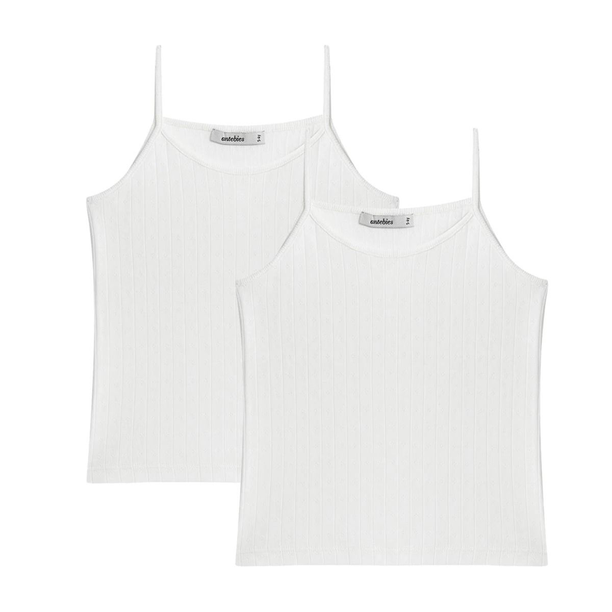 Vertical Striped Jacquard Singlet Double Pack