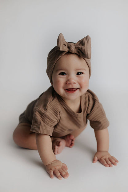 Cocoa Sands Brown Waffle Two Piece Set