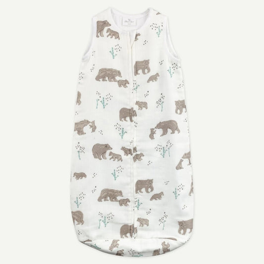 Watercolor Bear Print Muslin Sleep Bag