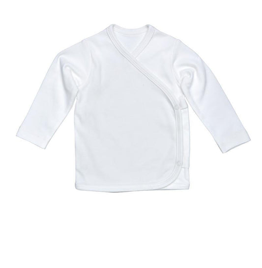 Egyptian Cotton Off-White Side Snap Top