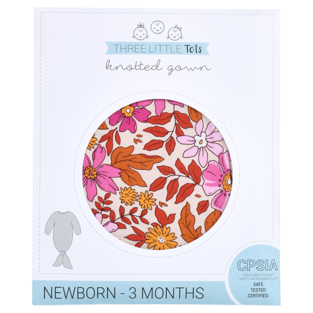 Wild Child Knotted Newborn Baby Gown