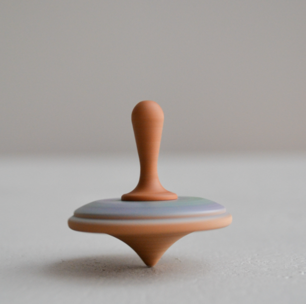 Wooden Spinning Top Toy painted