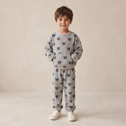 Organic Tee & Pant Slouch Set - Woodland Bear