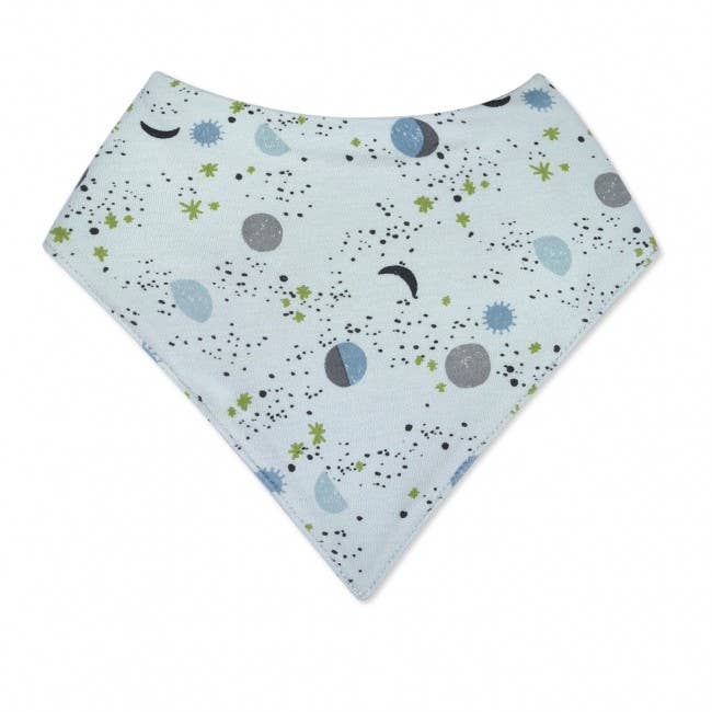 Bandana Bib - Mint Moon and Stars